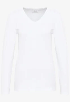 Shirt met lange mouwen en V-hals