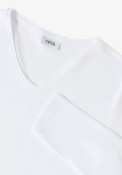 Shirt met lange mouwen en V-hals