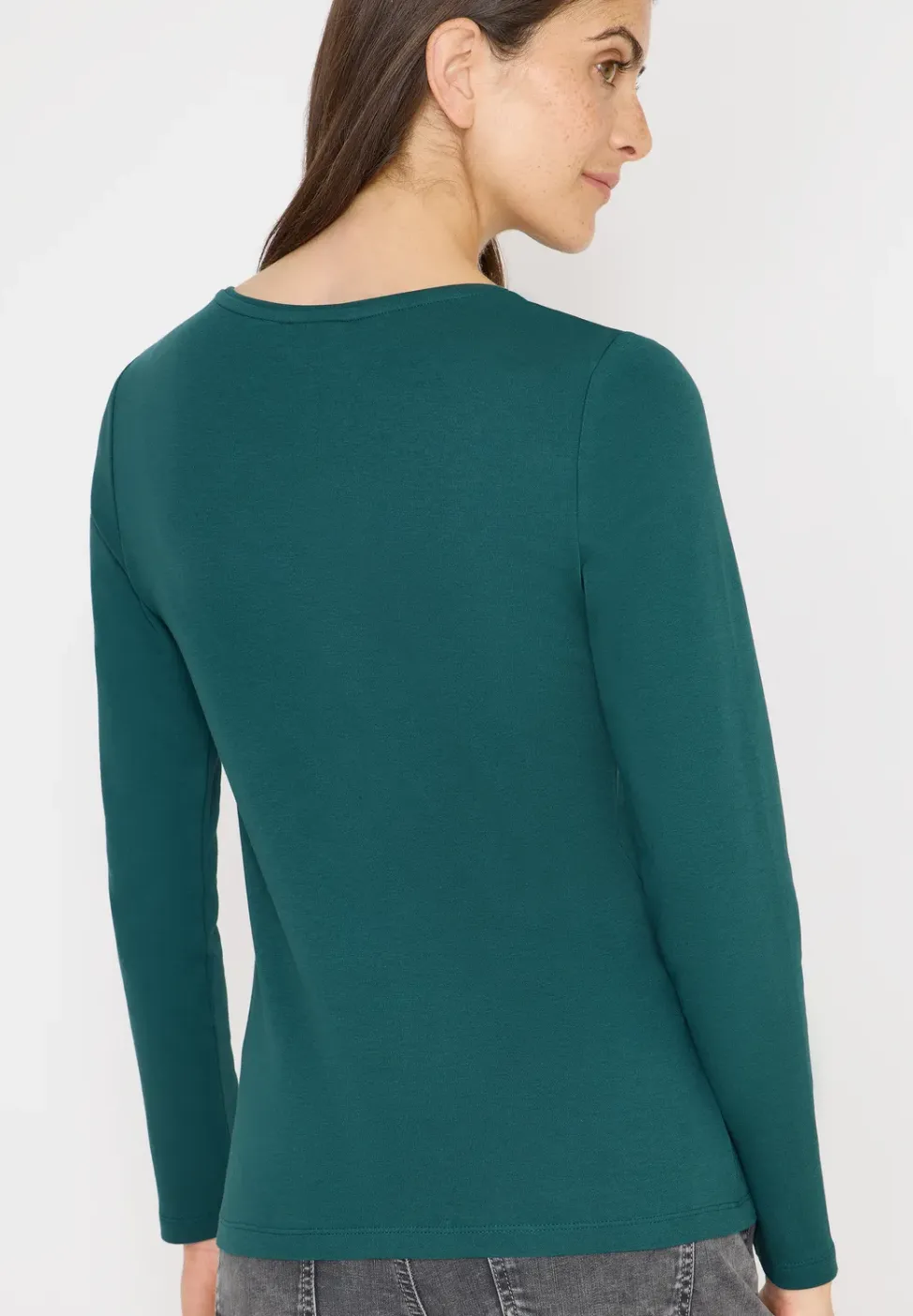Shirt met lange mouwen en V-hals
