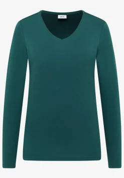 Shirt met lange mouwen en V-hals