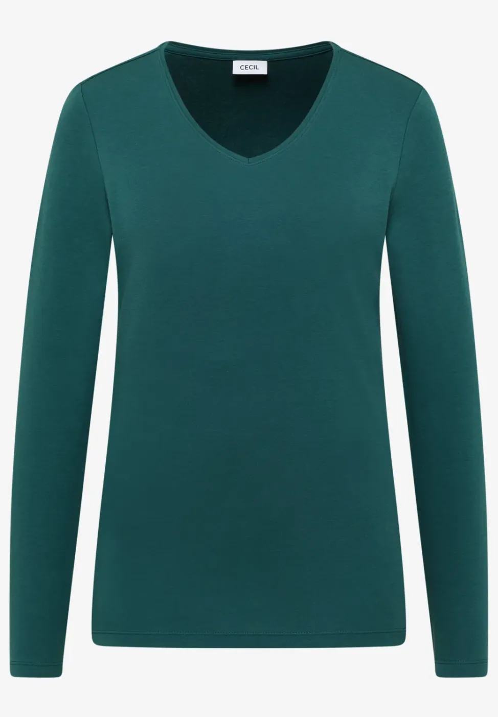 Shirt met lange mouwen en V-hals