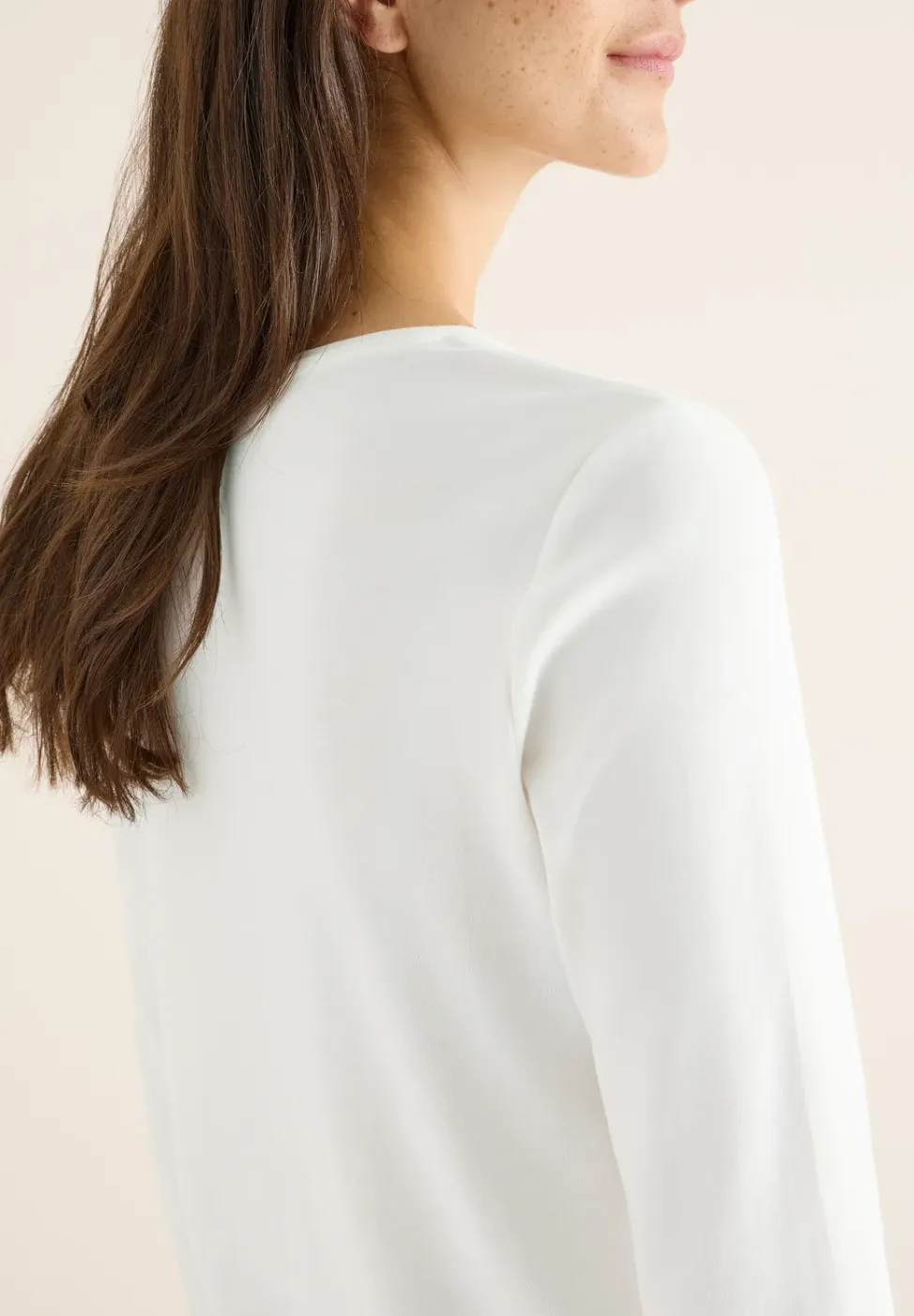Shirt met lange mouwen en V-hals