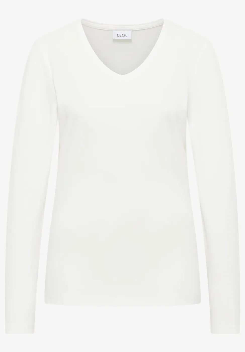 Shirt met lange mouwen en V-hals