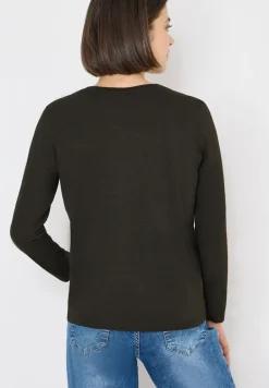 Shirt met lange mouwen met gespleten hals