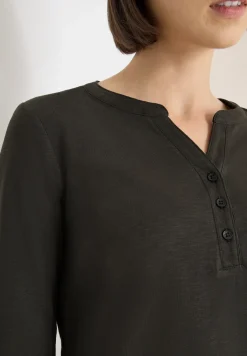 Shirt met lange mouwen met gespleten hals