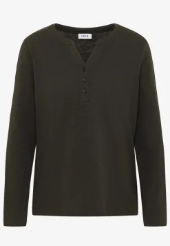 Shirt met lange mouwen met gespleten hals