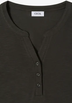 Shirt met lange mouwen met gespleten hals