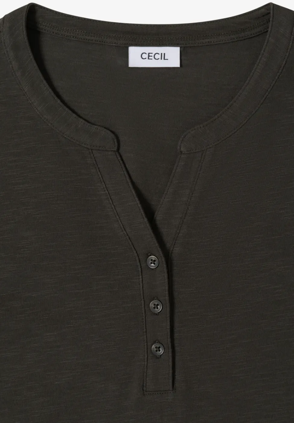 Shirt met lange mouwen met gespleten hals
