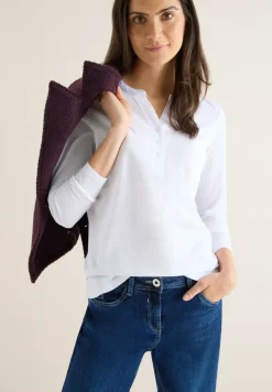 Shirt met lange mouwen met gespleten hals