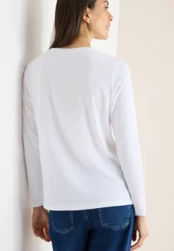 Shirt met lange mouwen met gespleten hals