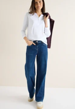 Shirt met lange mouwen met gespleten hals