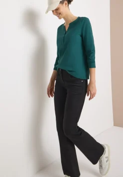 Shirt met lange mouwen met gespleten hals