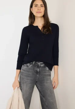 Shirt met lange mouwen met gespleten hals