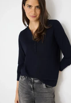 Shirt met lange mouwen met gespleten hals