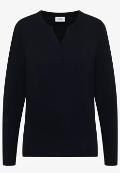 Shirt met lange mouwen met gespleten hals