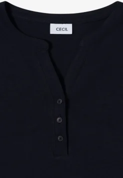 Shirt met lange mouwen met gespleten hals