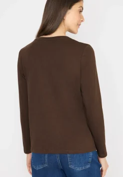 Shirt met lange mouwen met gespleten hals