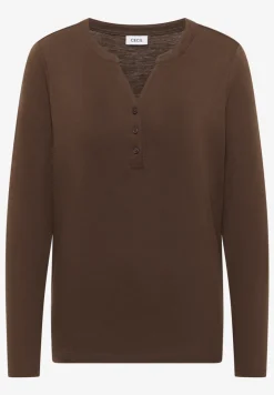 Shirt met lange mouwen met gespleten hals