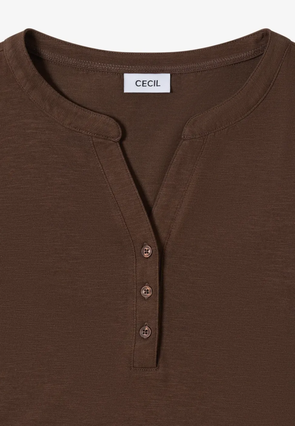 Shirt met lange mouwen met gespleten hals