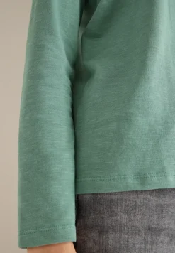 Shirt met lange mouwen met gespleten hals