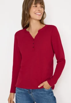Shirt met lange mouwen met gespleten hals