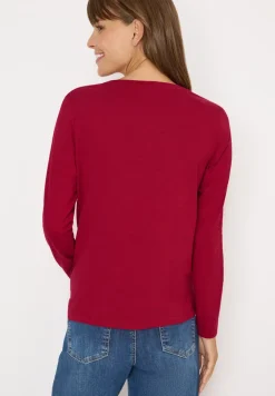 Shirt met lange mouwen met gespleten hals