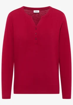 Shirt met lange mouwen met gespleten hals