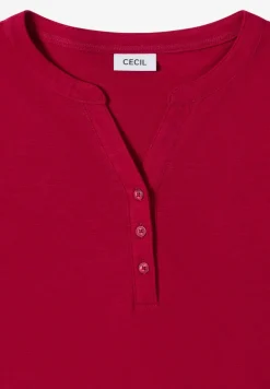 Shirt met lange mouwen met gespleten hals
