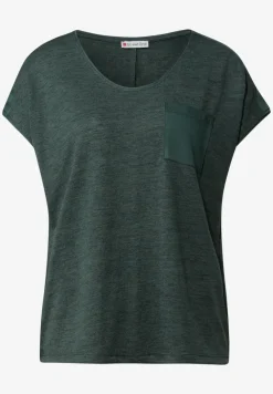 Shirt met linnen look