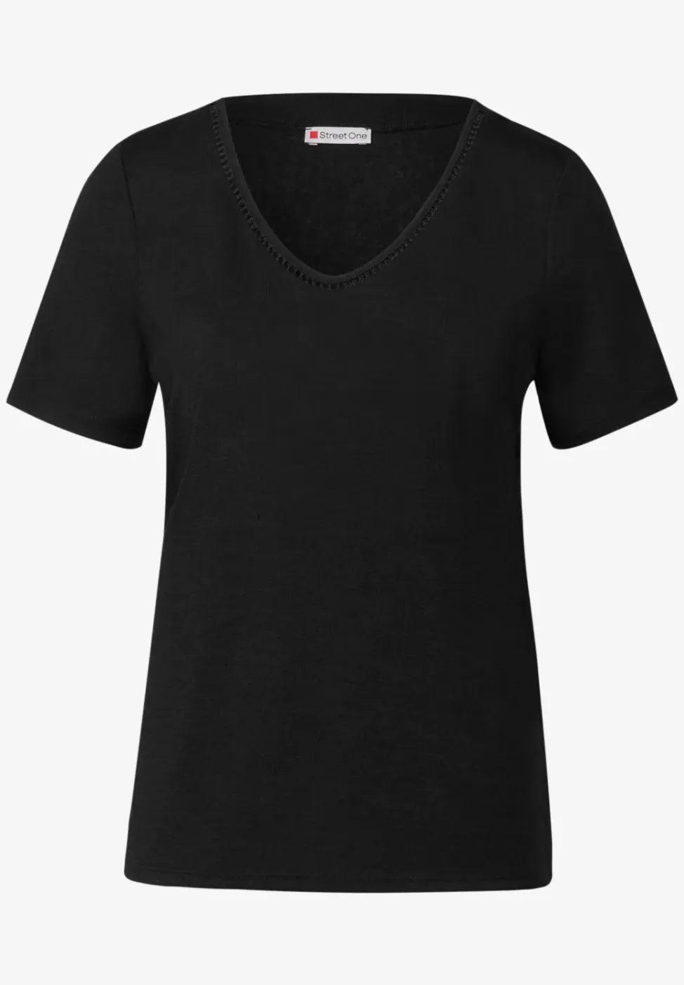 Shirt met linnen look