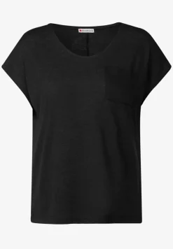 Shirt met linnen look