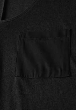 Shirt met linnen look