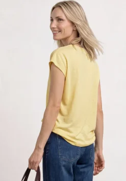 Shirt met losse schouders en gespleten hals