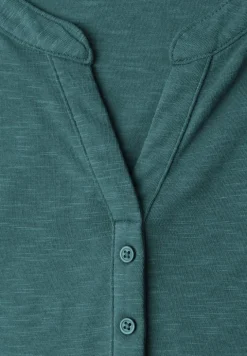 Shirt met losse schouders en gespleten hals