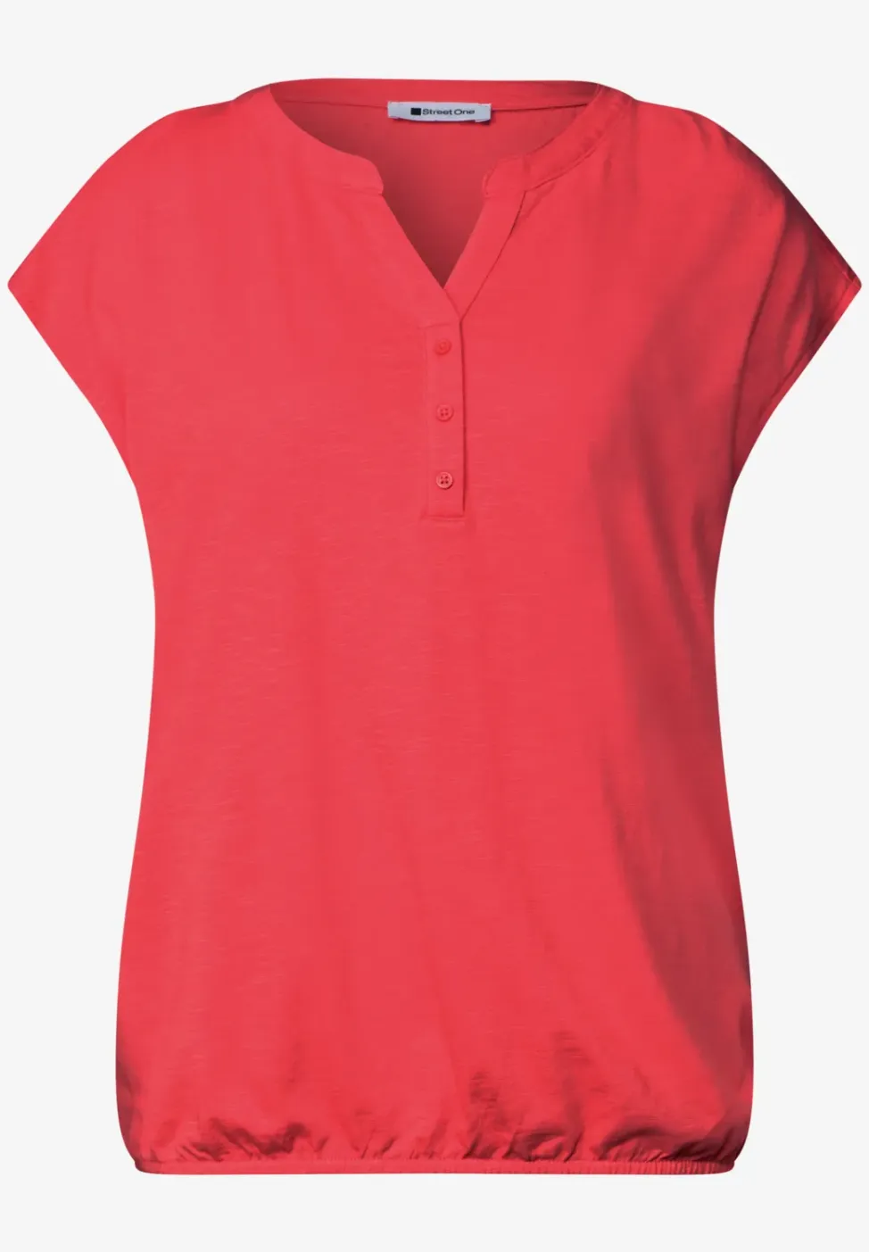Shirt met losse schouders en gespleten hals