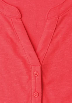 Shirt met losse schouders en gespleten hals