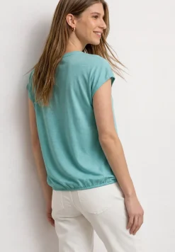 Shirt met losse schouders en gespleten hals