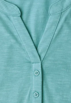 Shirt met losse schouders en gespleten hals