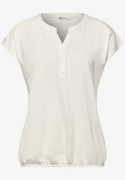 Shirt met losse schouders en gespleten hals