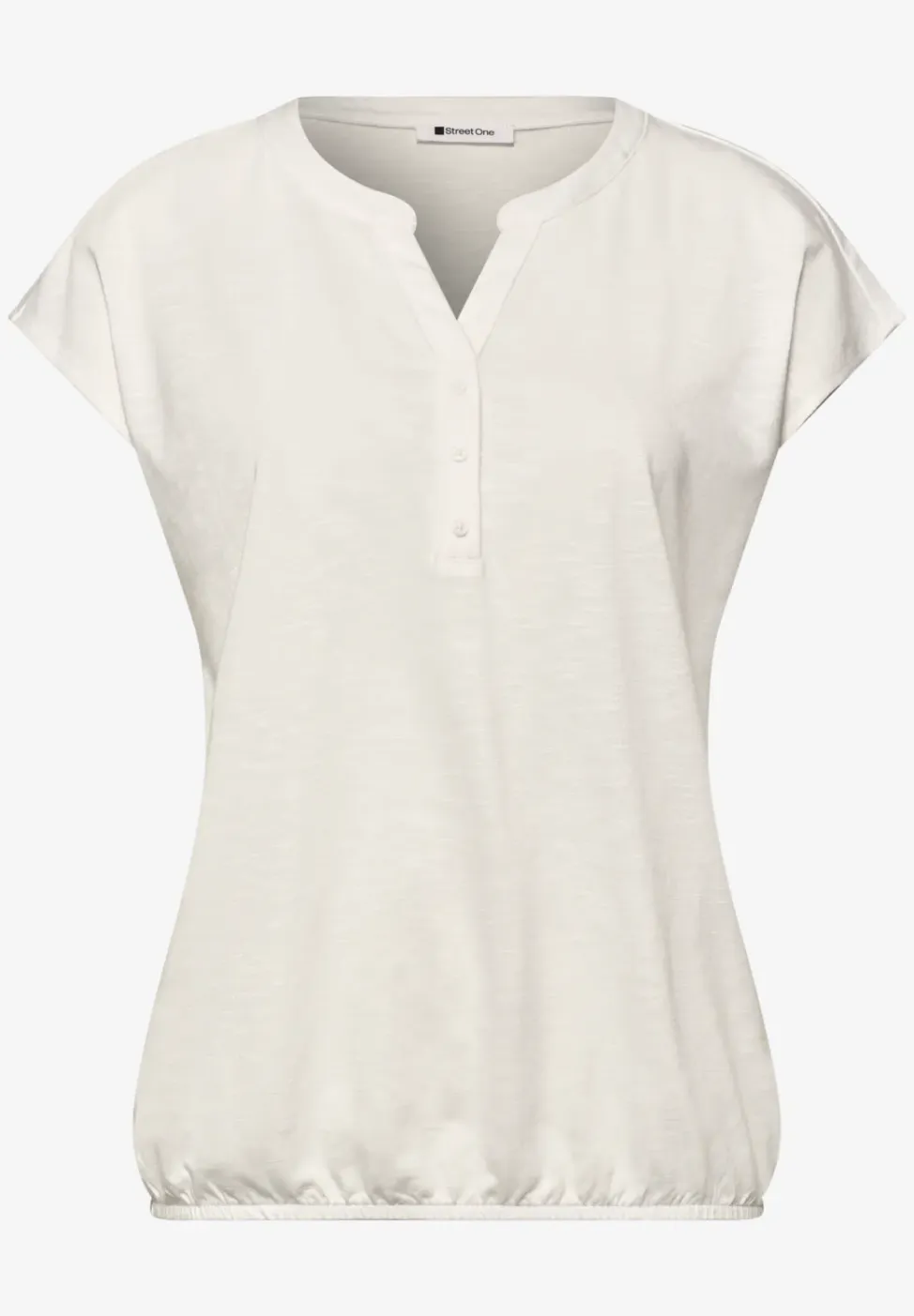 Shirt met losse schouders en gespleten hals