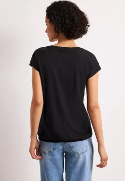 Shirt met losse schouders en gespleten hals