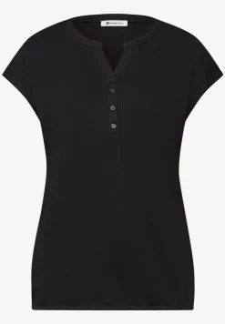 Shirt met losse schouders en gespleten hals