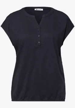 Shirt met losse schouders en gespleten hals