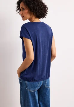 Shirt met losse schouders en gespleten hals