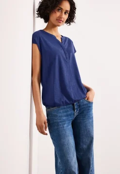 Shirt met losse schouders en gespleten hals