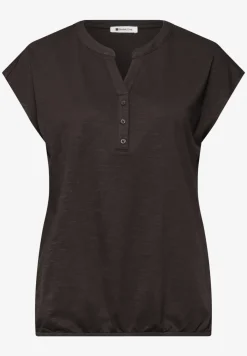 Shirt met losse schouders en gespleten hals