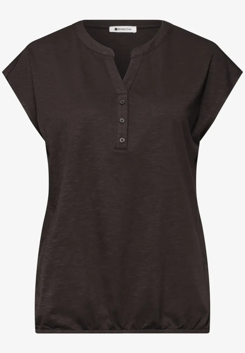 Shirt met losse schouders en gespleten hals