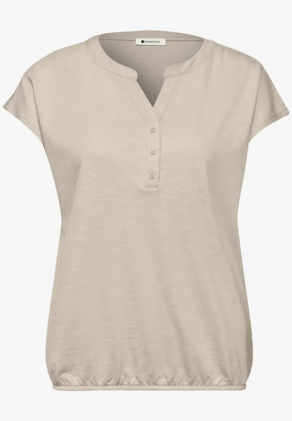 Shirt met losse schouders en gespleten hals
