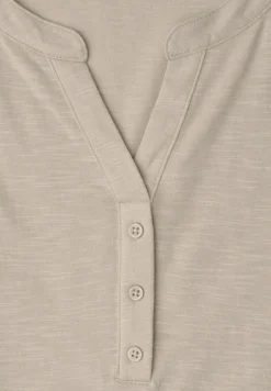 Shirt met losse schouders en gespleten hals
