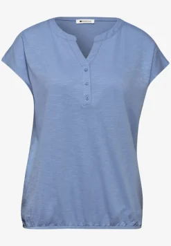 Shirt met losse schouders en gespleten hals